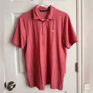 Travis Mathew Men’s Heather Coral Polo